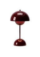 Lampe champignon laquée bordeaux